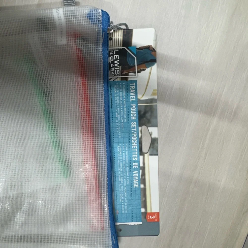 Travel Tablet Accessory Pouch - Clear